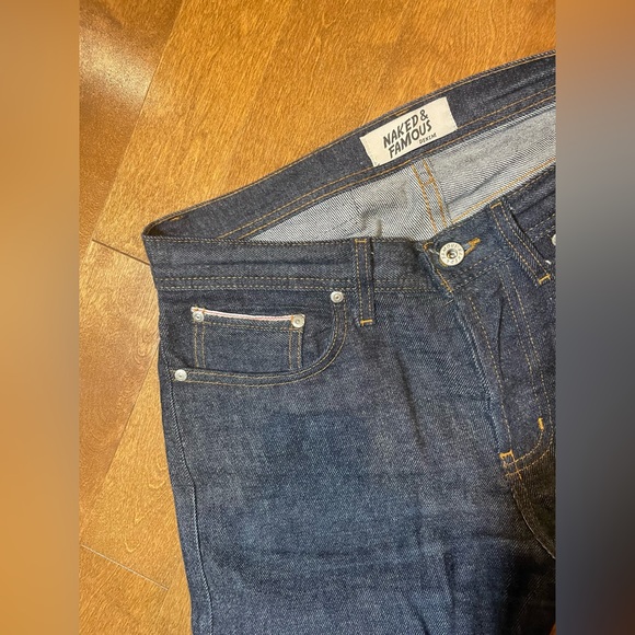 Naked & Famous blue jeans tapered fit size 30 “ brushed stretch selvedge “ - Picture 3 of 6